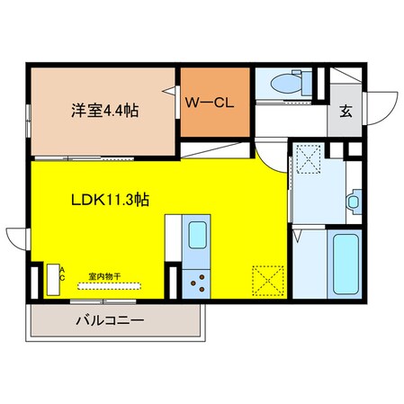 D-ROOM茜部中島の物件間取画像